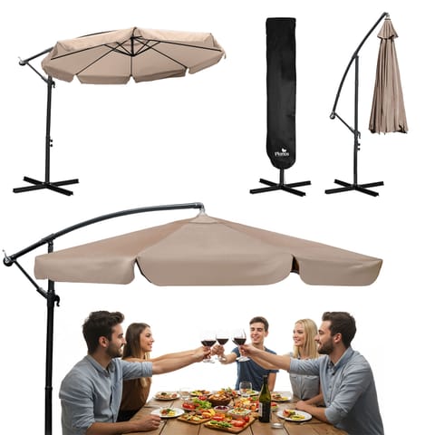 ⁨Parasol ogrodowy składany 8 segmentowy 350 cm z pokrowcem Plonos PL-881⁩ w sklepie Wasserman.eu