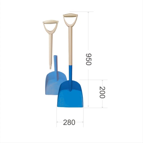 ⁨Shovel plast. W.280mm W.200mm pl.kol.bez oku.t.pl.screwed⁩ at Wasserman.eu