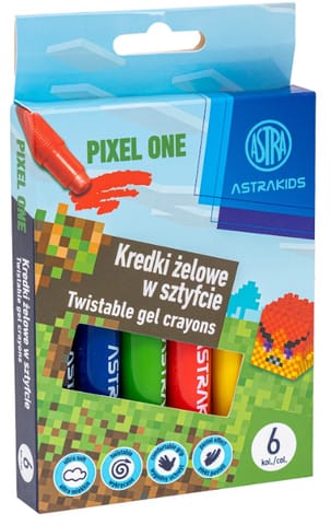 ⁨Kredki żelowe w sztyfcie ASTRAKIDS PIXEL ONE - 6 kolorów⁩ w sklepie Wasserman.eu