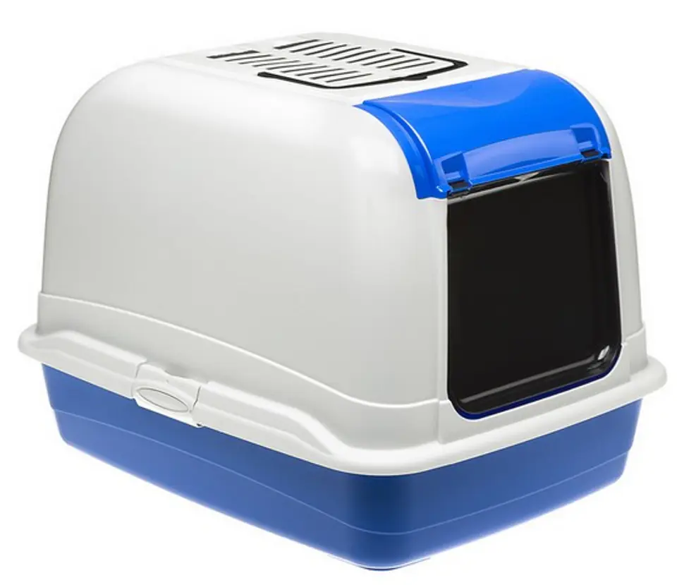 ⁨Ferplast Toaleta Maxi Bella biało-niebieska - dla dużego kota [72070099]⁩ w sklepie Wasserman.eu