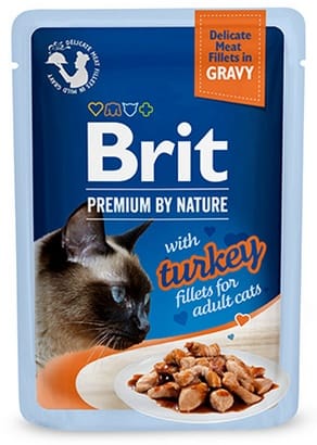⁨Brit Premium Cat Fillets with Turkey sos saszetka 85g⁩ w sklepie Wasserman.eu