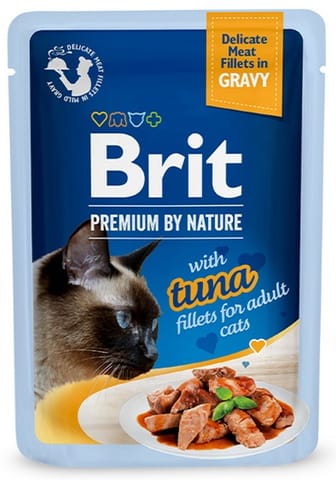 ⁨Brit Premium Cat Fillets with Tuna sos saszetka 85g⁩ w sklepie Wasserman.eu