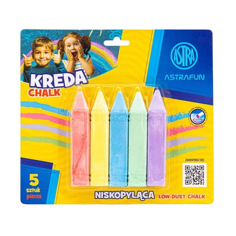 ⁨Kreda Jumbo kwadratowa Astra Fun 2x2x10,5 cm 5 szt⁩ w sklepie Wasserman.eu