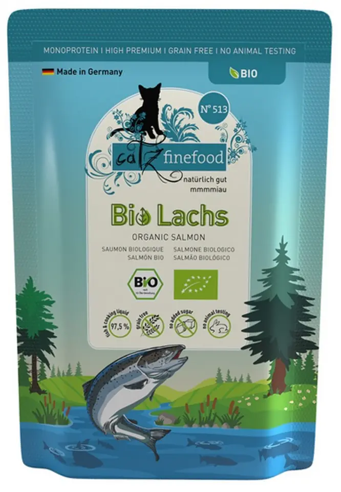 ⁨Catz Finefood Bio N.513 Łosoś saszetka 85g⁩ w sklepie Wasserman.eu