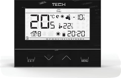 ⁨Przewodowy  dwustanowy regulator pokojowy czarny ST-292v3 Tech sterowniki⁩ w sklepie Wasserman.eu