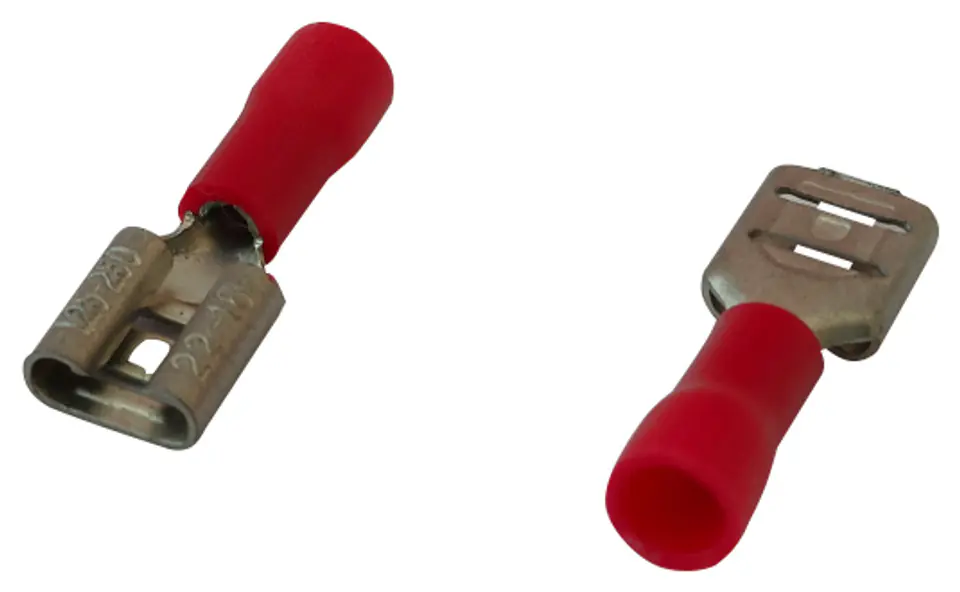 ⁨KOŃCÓWKA NASUWKA IZOLOWANA 0.5-1.5MM 0.8-6.35 10 SZTUK⁩ w sklepie Wasserman.eu