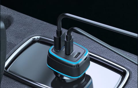 ⁨Ładowarka Samochodowa BlitzWolf BW-BC4 115W 3-Port USB-C PD QC FCP AFC SCP⁩ w sklepie Wasserman.eu