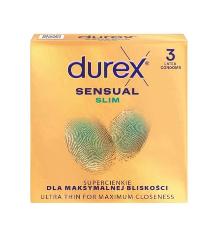 ⁨Durex prezerwatywy Sensual Slim 3 szt⁩ w sklepie Wasserman.eu