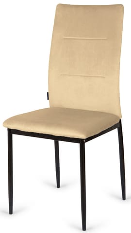 ⁨Krzesło tapicerowane VALVA DUO VELVET BEIGE⁩ w sklepie Wasserman.eu