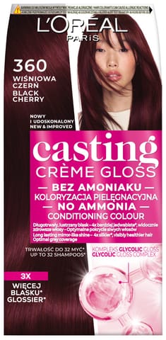 ⁨LOREAL Casting Creme Gloss Krem koloryzujący nr 360 Wiśniowa Czerń⁩ w sklepie Wasserman.eu