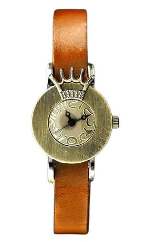 ⁨ZEGAREK DAMSKI TAYMA - RETRO PUNK 28 - camel (zx585e)⁩ w sklepie Wasserman.eu