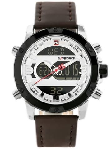 ZEGAREK MĘSKI NAVIFORCE - NF9097 (zn043a) - brown/silver w sklepie Wasserman.eu