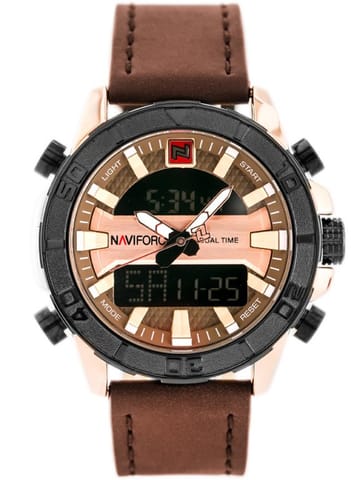 ZEGAREK MĘSKI NAVIFORCE - NF9114 (zn046e) - brown/rosegold w sklepie Wasserman.eu