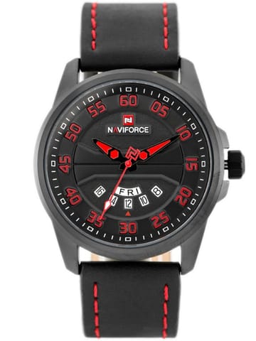ZEGAREK MĘSKI NAVIFORCE - NF9124 (zn055e) + BOX - black/red w sklepie Wasserman.eu