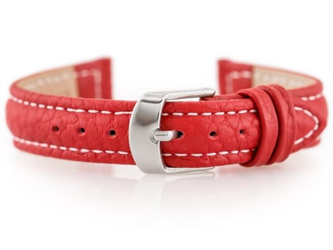 ⁨Pasek skórzany do zegarka W71 - czerwony - 12mm⁩ w sklepie Wasserman.eu
