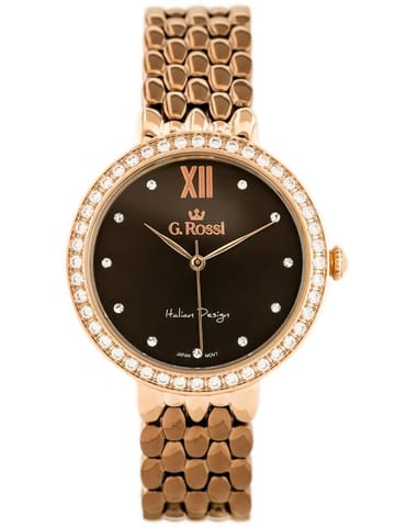 ZEGAREK G. ROSSI - 11775B (zg769f) rose gold/brown + BOX w sklepie Wasserman.eu
