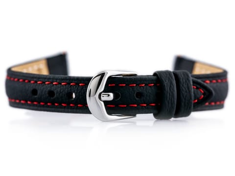 ⁨Pasek skórzany do zegarka BISSET BS-158 - 14mm (red)⁩ w sklepie Wasserman.eu