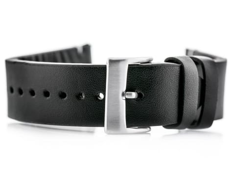 ⁨Pasek skórzany do zegarka W118 - czarny/białe - 24mm⁩ w sklepie Wasserman.eu