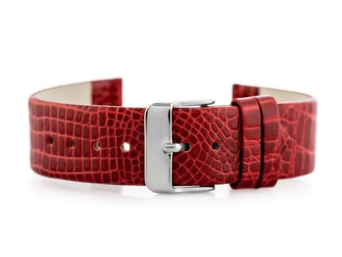 ⁨Pasek skórzany do zegarka W57 - czerwony - 22mm⁩ w sklepie Wasserman.eu