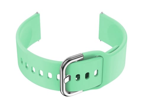 ⁨Pasek gumowy do smartwatch U01 - miętowy/srebrny - 18mm⁩ w sklepie Wasserman.eu