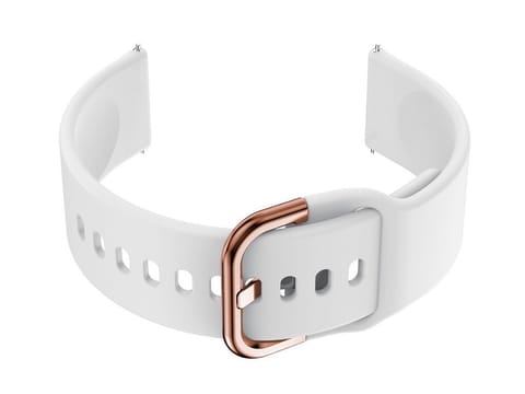 ⁨Pasek gumowy do smartwatch U01 - biały/rosegold - 20mm⁩ w sklepie Wasserman.eu