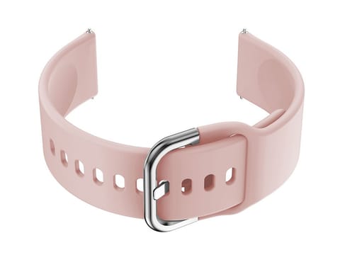 ⁨Pasek gumowy do smartwatch U01 - różowy/srebrny - 20mm⁩ w sklepie Wasserman.eu