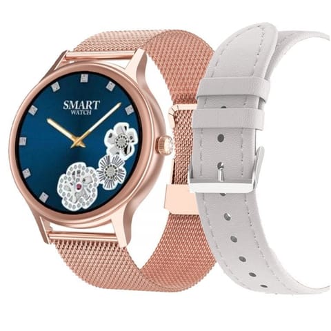 ⁨SMARTWATCH DAMSKI PACIFIC 18-2 - BRANSOLETA + PASEK: Rosegold / Biały (sy015b)⁩ w sklepie Wasserman.eu