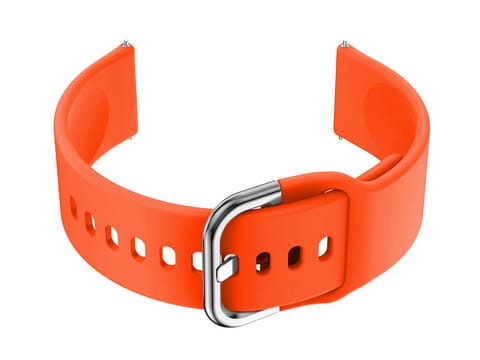 ⁨Pasek gumowy do smartwatch U01 - pomarańczowy/srebrny - 20mm⁩ w sklepie Wasserman.eu
