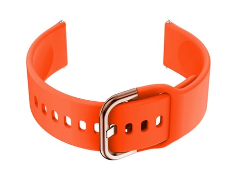 ⁨Pasek gumowy do smartwatch U01 - pomarańczowy/r.gold - 20mm⁩ w sklepie Wasserman.eu