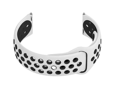 ⁨Pasek gumowy do smartwatch U11 - biały/czarny - 20mm⁩ w sklepie Wasserman.eu