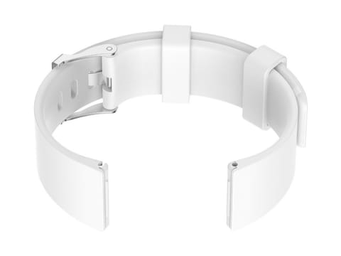 ⁨Pasek gumowy do zegarka U15 - biały/srebrny - 22mm⁩ w sklepie Wasserman.eu