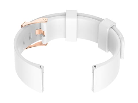 ⁨Pasek gumowy do zegarka U15 - biały/rosegold - 20mm⁩ w sklepie Wasserman.eu