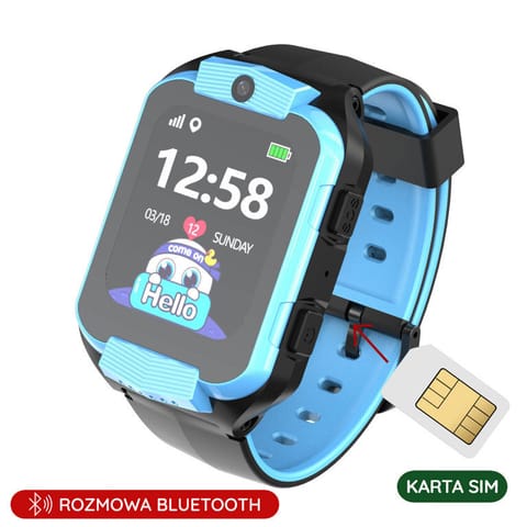 ⁨SMARTWATCH DZIECIĘCY PACIFIC 32-2 KIDS - blue / black (sy028b)⁩ w sklepie Wasserman.eu