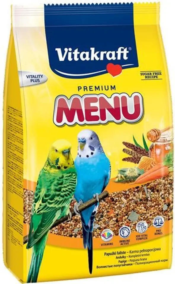 ⁨VITAKRAFT MENU VITAL 500g feed d/wavy parrot⁩ at Wasserman.eu