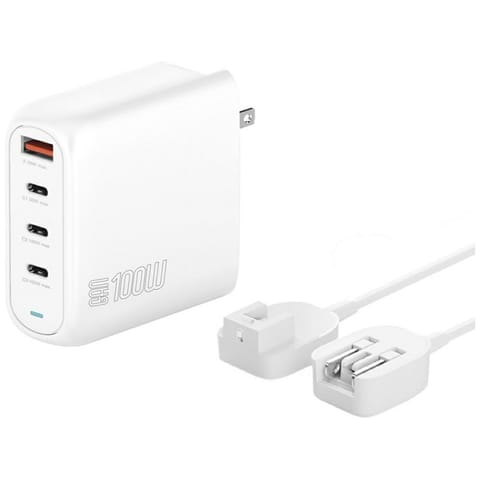 ⁨Ładowarka sieciowa 4smarts Flex Pro 100W  3xUSB-C + 1xUSB-A Travel Edition biała⁩ w sklepie Wasserman.eu