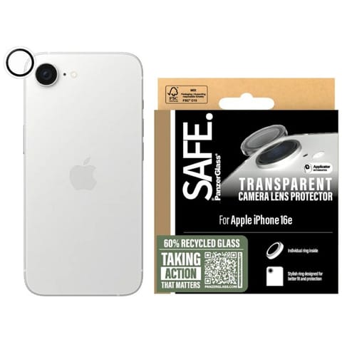 ⁨Szkło hartowane na obiektyw SAFE by       PanzerGlass Rings Lens Protector do iPhone 16e przezroczysty⁩ w sklepie Wasserman.eu