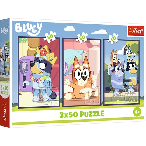 ⁨Puzzle - 3x50 - Rodzina Bluey Trefl 34890⁩ w sklepie Wasserman.eu