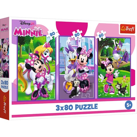 ⁨Puzzle - 3x80 - Minnie i przyjaciele - Disney Minnie Trefl 34889⁩ w sklepie Wasserman.eu