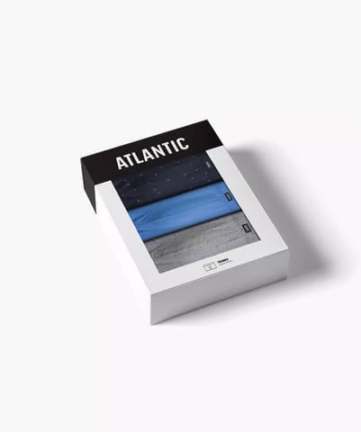 ⁨SZORTY ATLANTIC 3MH-209 WL25 SZM/NIE/GRA (kolor szary mel - niebieski - granat, rozmiar M)⁩ w sklepie Wasserman.eu
