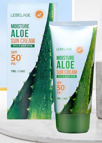 ⁨LEBELAGE Krem do twarzy SPF 50+ Moisture Aloe Sun⁩ w sklepie Wasserman.eu