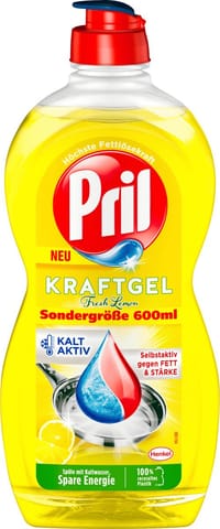 ⁨Pril Kraft-Gel Fresh Lemon Płyn do Naczyń 600 ml⁩ w sklepie Wasserman.eu