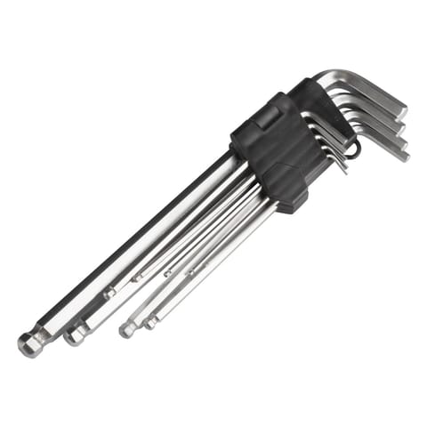 ⁨01721 Allen keys long 230mm 9 pieces⁩ at Wasserman.eu