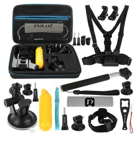 ⁨Set of 20 Puluz accessories for PKT11 action cameras⁩ at Wasserman.eu