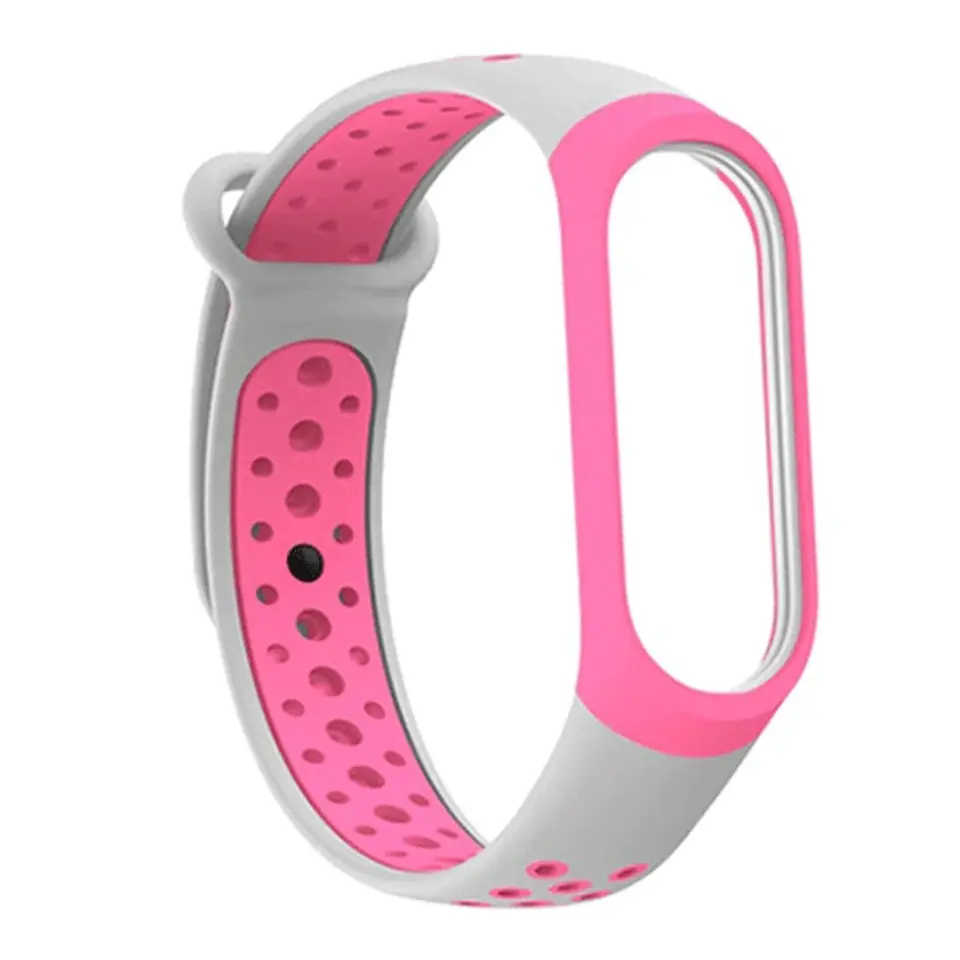 ⁨Beline pasek Mi Band 3/4 design różowo-szary/pink-gray⁩ w sklepie Wasserman.eu