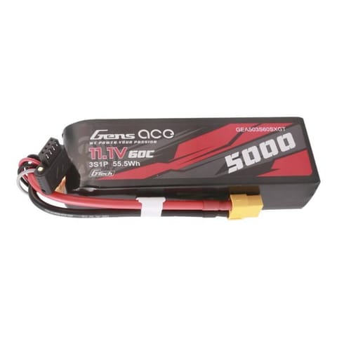 ⁨Akumulator Gens ace G-Tech 5000mAh 11.1V 60C 3S1P Lipo z konektorem XT60 Plug⁩ w sklepie Wasserman.eu