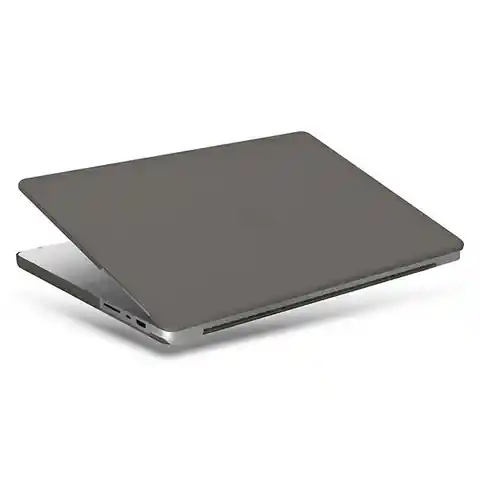 ⁨UNIQ case Claro MacBook Pro 14" (2021) transparent gray/smoke matt grey⁩ at Wasserman.eu