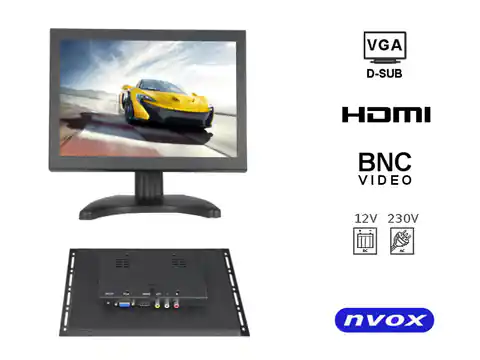⁨Open frame LED monitor 8" VGA HDMI AV BNC 12V 230V⁩ at Wasserman.eu