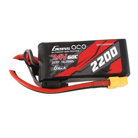 Akumulator GensAce G-Tech LiPo 2200mAh 7.4V 60C 2S1P XT60 w sklepie Wasserman.eu