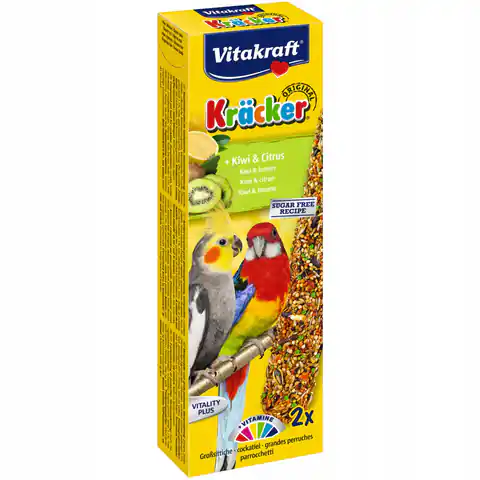 ⁨VITAKRAFT KRACKER kolba dla papugi falistej, kiwi i cytrusy 2szt⁩ w sklepie Wasserman.eu