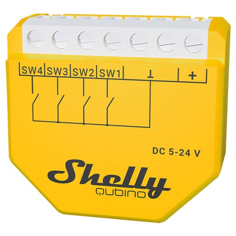 ⁨Kontroler Scen Shelly Qubino Wave i4 DC Z-Wave (DC 5-24V)⁩ w sklepie Wasserman.eu